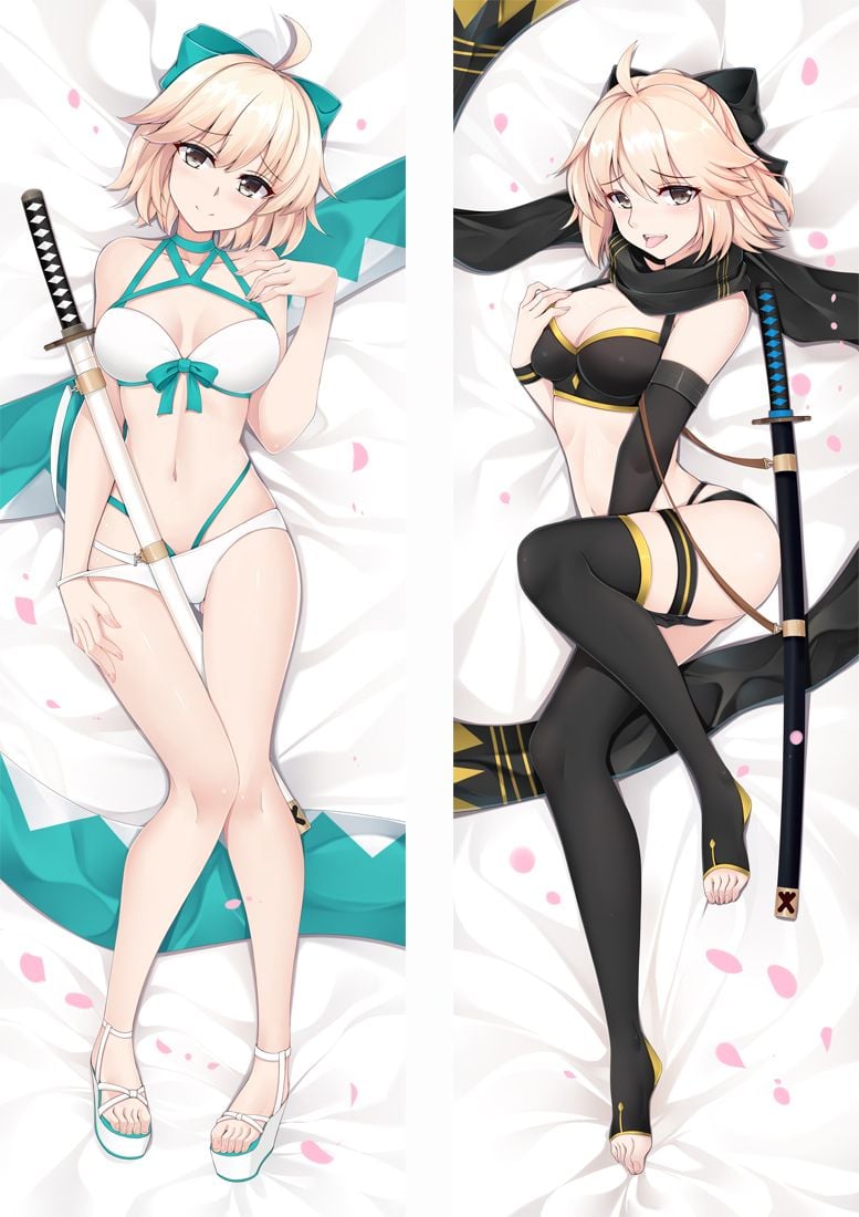Оригинальная Японская Дакимакура (подушка для объятий)  &laquo;Fate Grand Order-Mizugi Okita(Souji Okita)&raquo;
