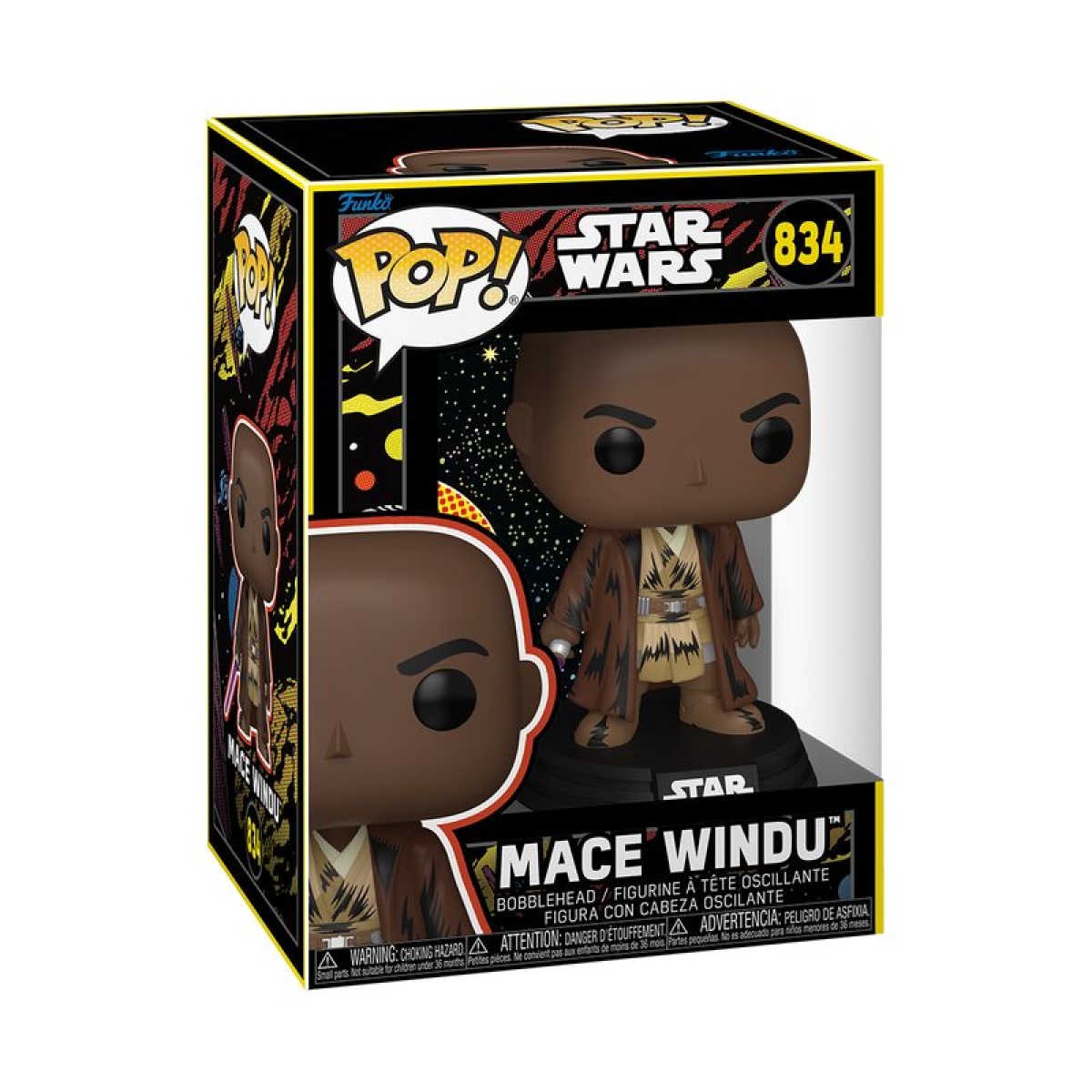 Виниловая фигурка &laquo;Funko POP! &bull; &bull; Star Wars ◉ Mace Windu (Retro) №834&raquo;