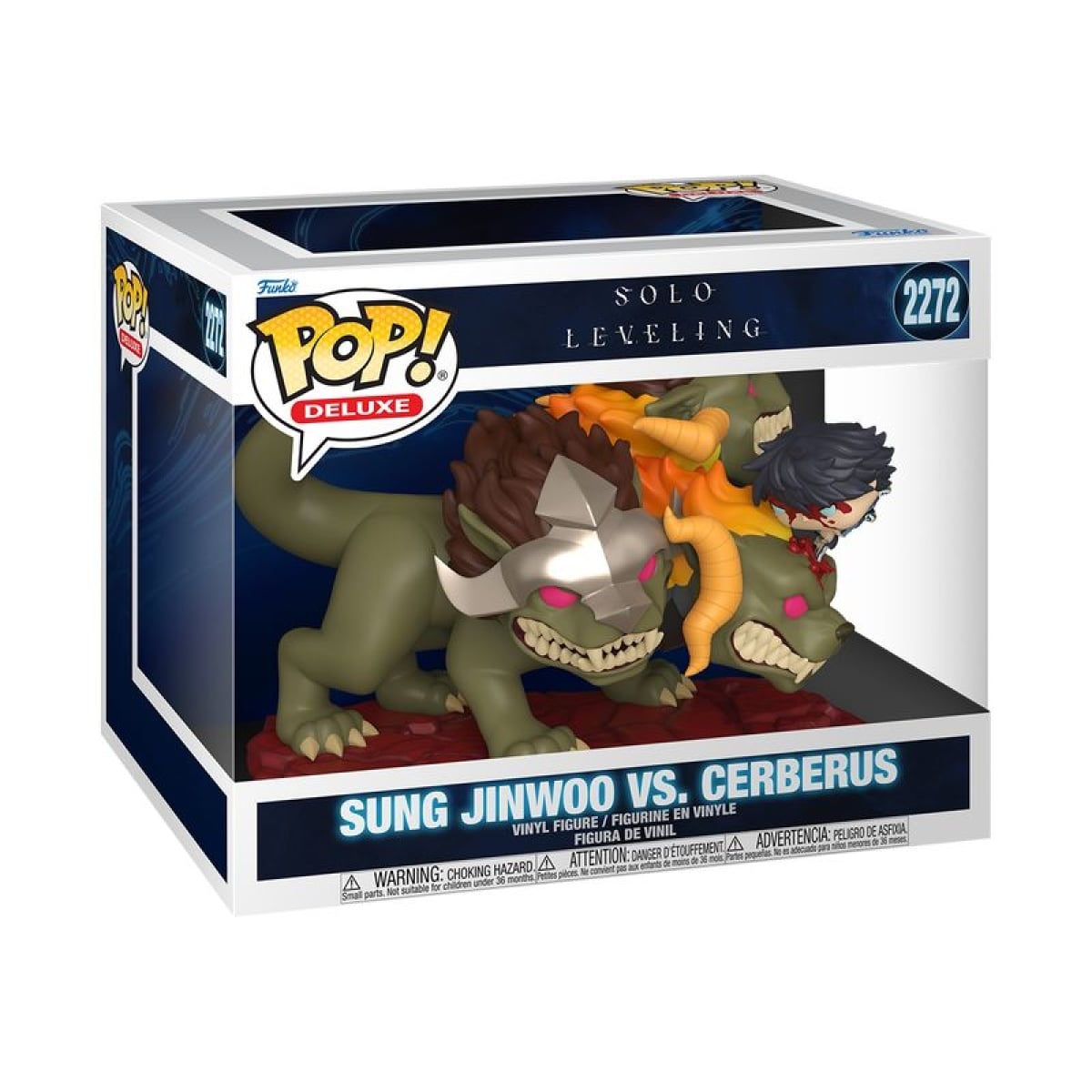 Виниловая фигурка &laquo;Funko POP! &bull; Deluxe &bull; Solo Leveling ◉ Sung Jinwoo vs. Cerberus №2272&raquo;