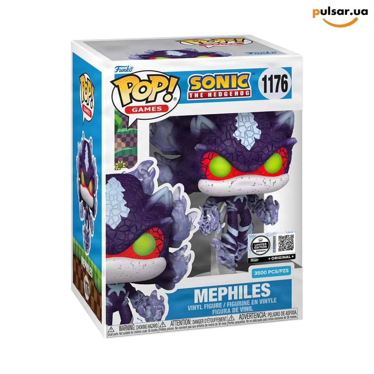 Виниловая фигурка &laquo;Funko POP! &bull; Royalty &bull; Sonic The Hedgehog ◉ Mephiles with Pop! Protector № 1176&raquo;