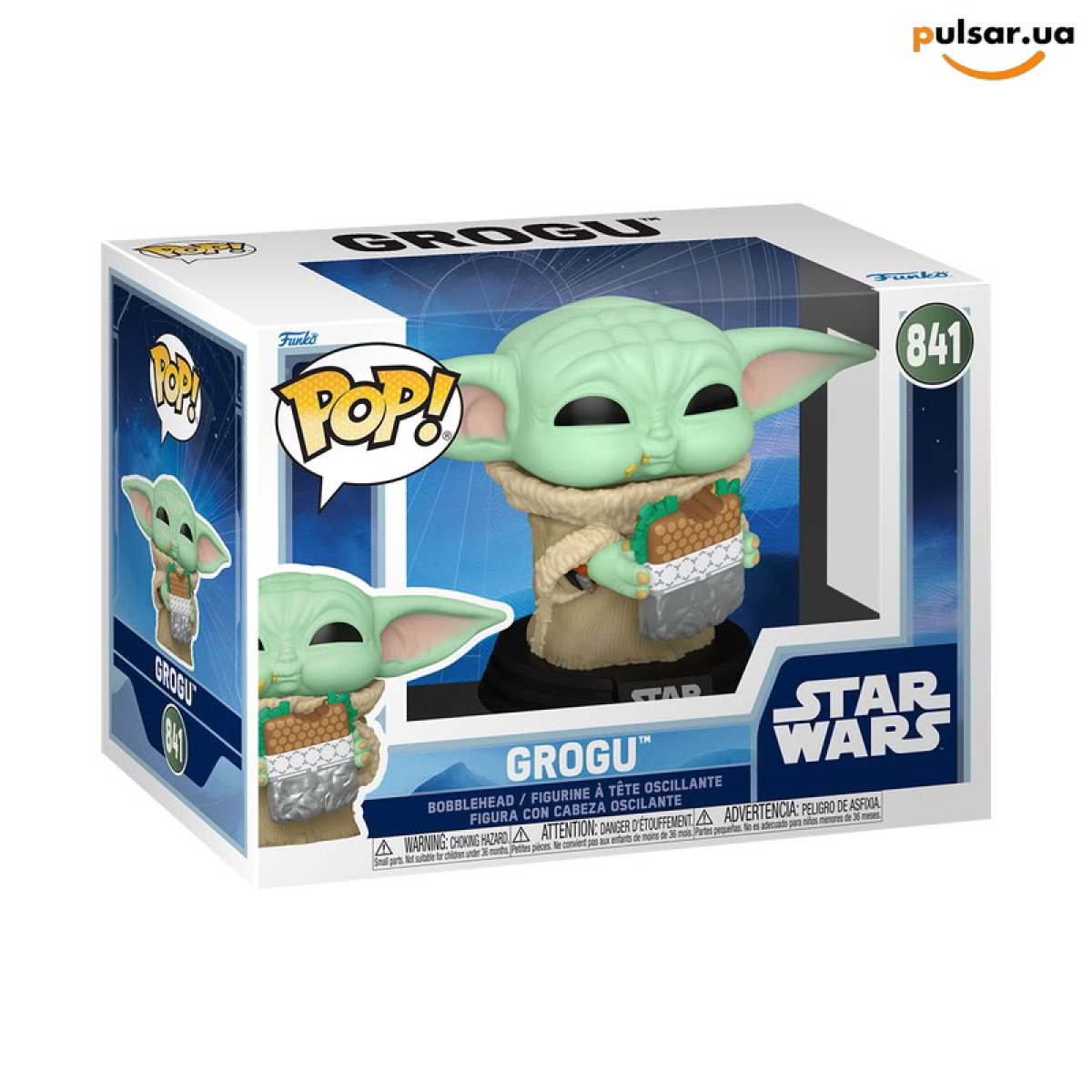 Виниловая фигурка  &laquo;Funko POP! &bull; &bull; Star Wars ◉ Grogu with Food № 841&raquo;