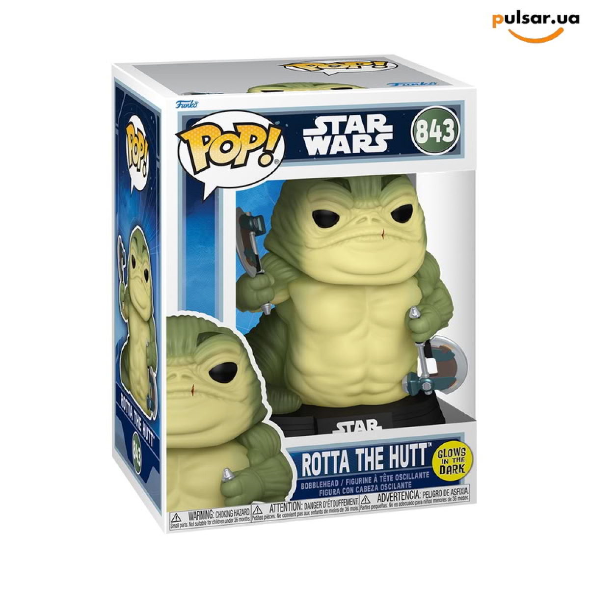 Виниловая фигурка  &laquo;Funko POP! &bull; &bull; Star Wars ◉ Rotta the Hutt (Glow) № 843&raquo;