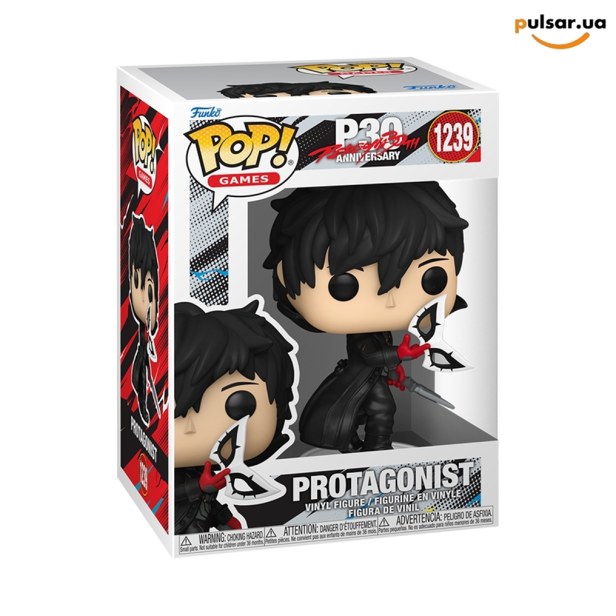 Виниловая фигурка &laquo;Funko POP! &bull;  &bull; Persona ◉ Protagonist (Persona 5) (30th Anniversary) № 1239&raquo;