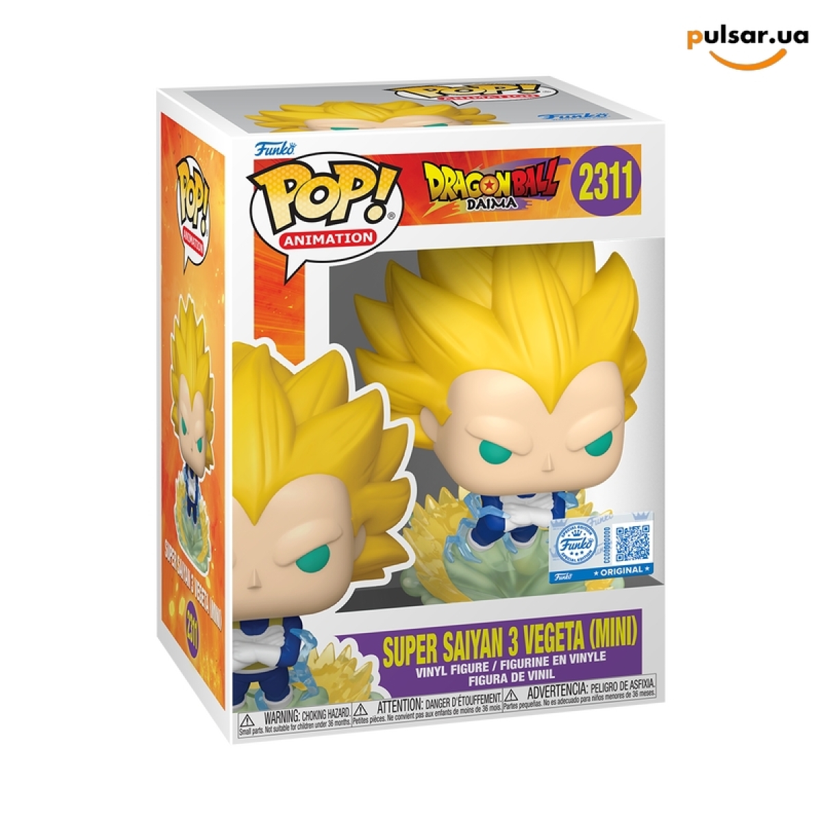 Виниловая фигурка &laquo;Funko POP! &bull; web exclusive &bull; Dragon Ball ◉ Super Saiyan 3 Vegeta (Mini) №2311&raquo;