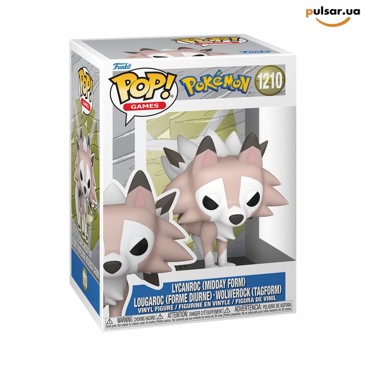 Виниловая фигурка Фанко поп &laquo;Funko POP! &bull;  &bull; Pok&eacute;mon ◉ Lycanroc (Midday Form) № 1210&raquo;