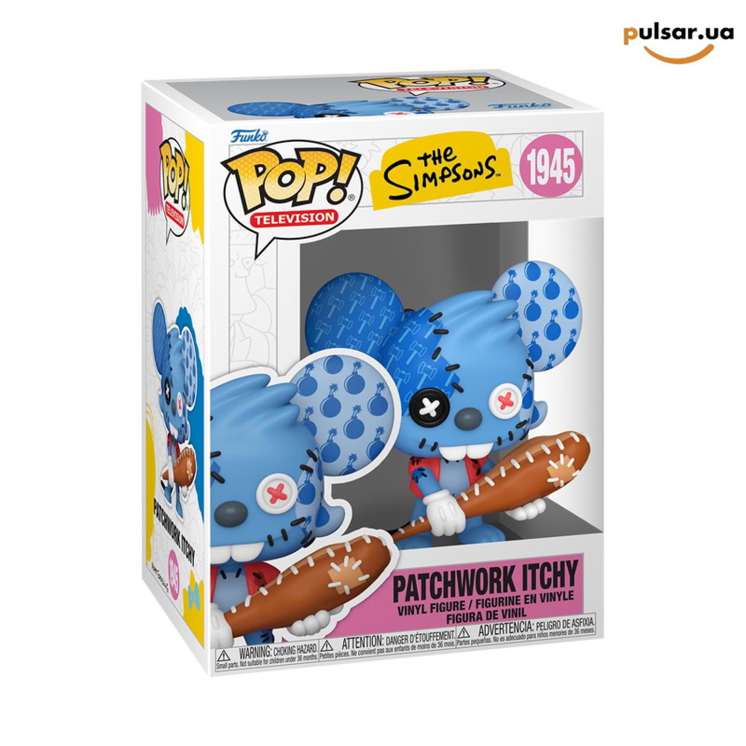 Виниловая фигурка &laquo;Funko POP! &bull; &bull; The Simpsons ◉ Patchwork Itchy №1945&raquo;