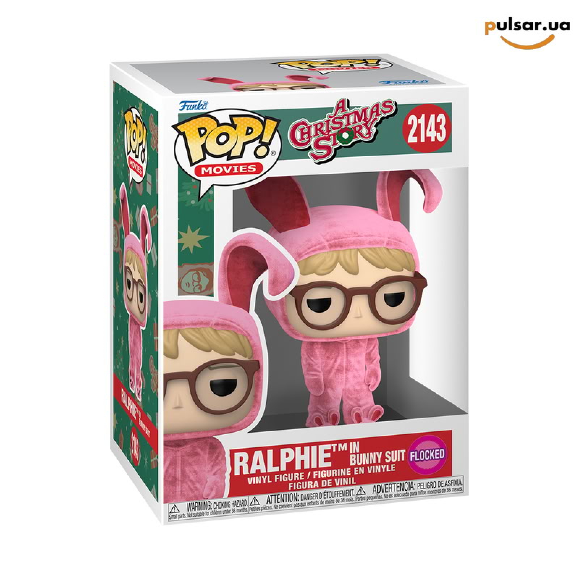 Виниловая фигурка &laquo;Funko POP! &bull;  &bull; A Christmas Story ◉ Ralphie in Bunny Suit (Flocked) № 2143&raquo;