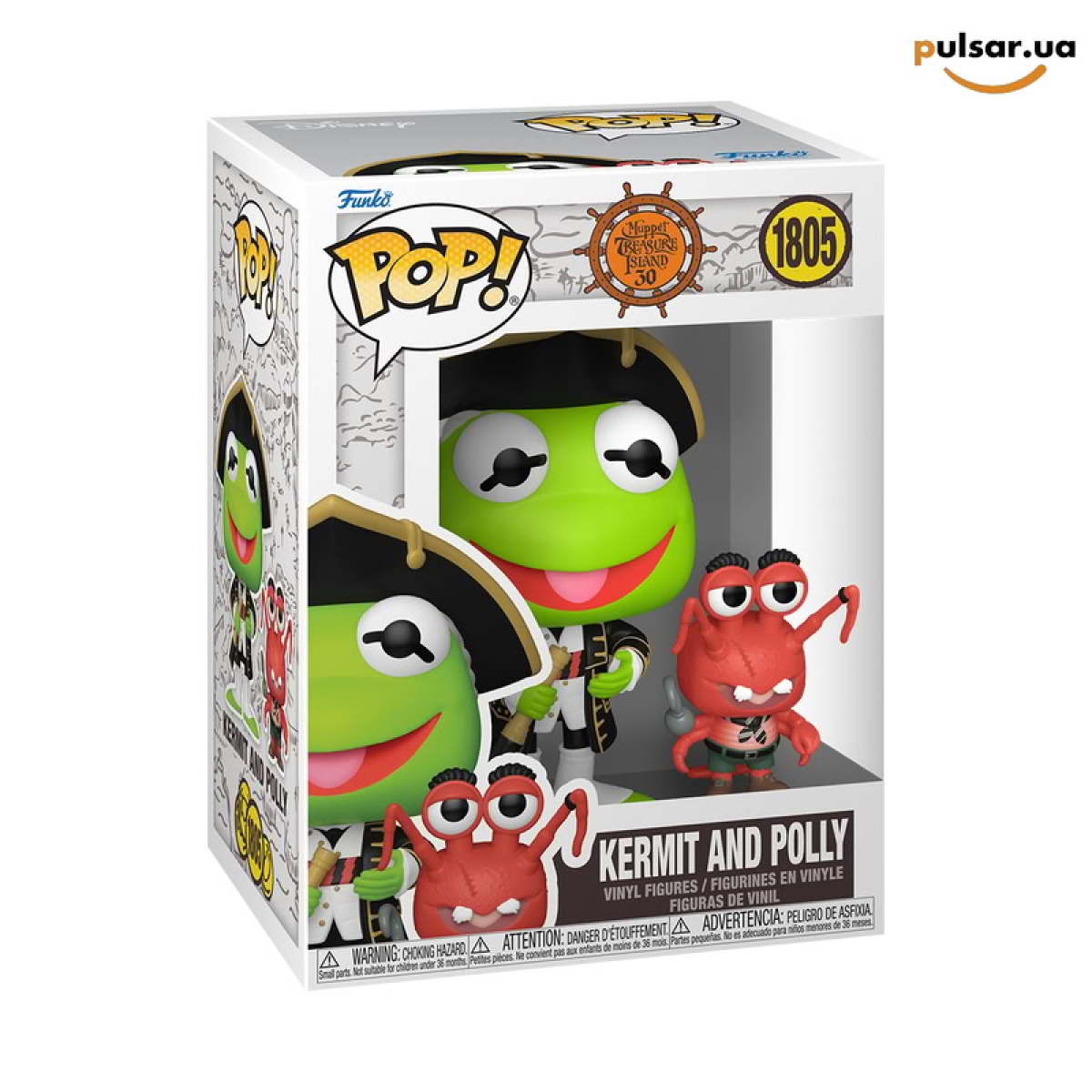 Виниловая фигурка &laquo;Funko POP! &bull; Pop! & Buddy  &bull; &bull; The Muppets ◉ Kermit and Polly (Muppet Treasure Island) № 1805&raquo;
