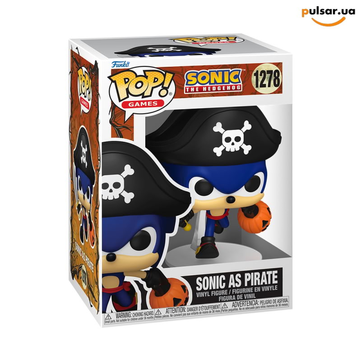 Виниловая фигурка  &laquo;Funko POP! &bull; &bull; Sonic The Hedgehog ◉ Sonic as Pirate № 1278&raquo;
