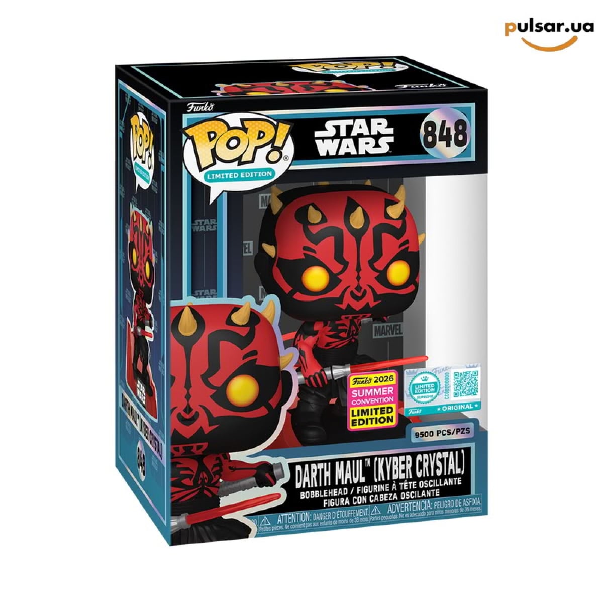 Виниловая фигурка &laquo;Funko POP! &bull; San Diego Comic-Con Exclusive &bull; supreme &bull;  Star Wars ◉ Darth Maul (Kyber Crystal) №848&raquo;