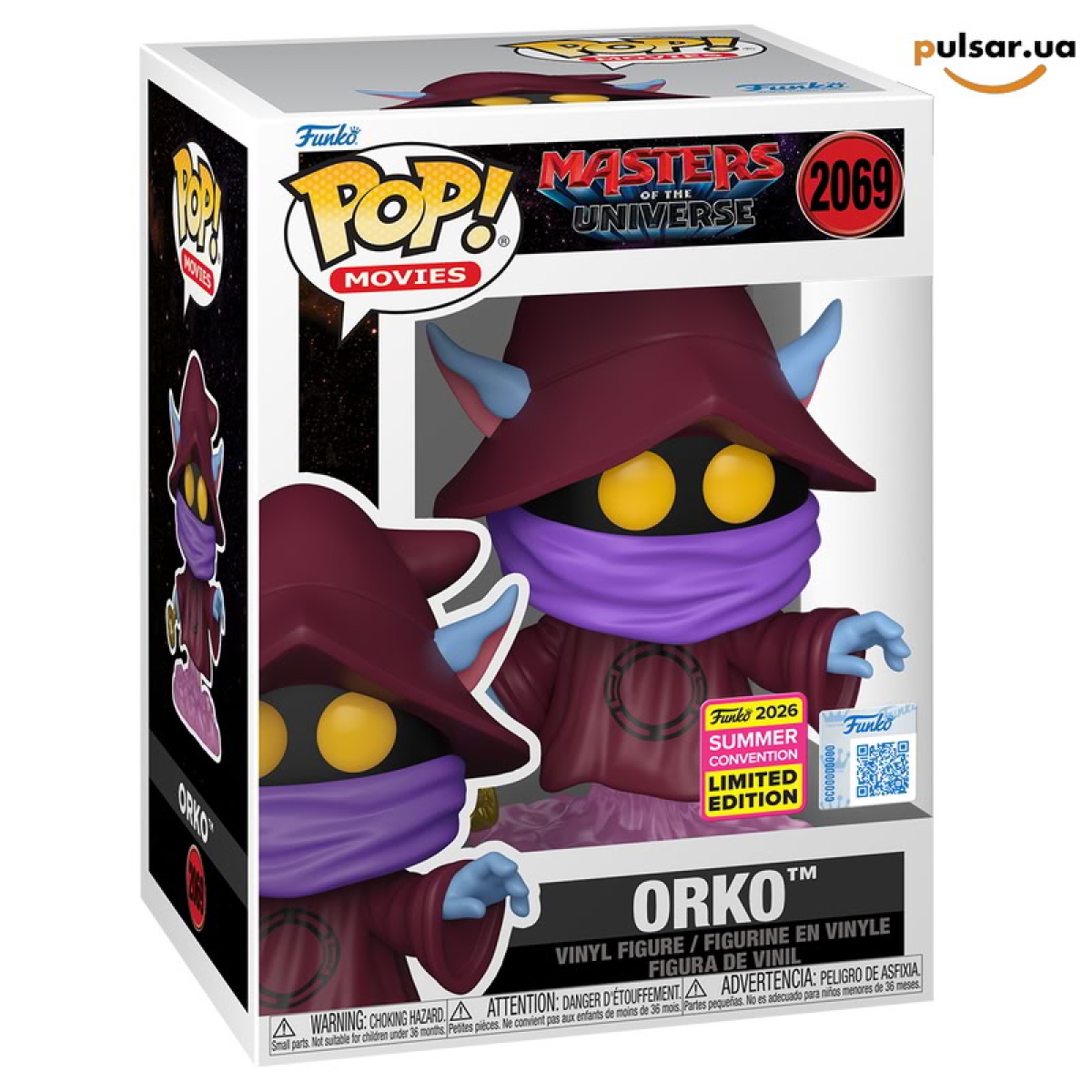 Виниловая фигурка &laquo;Funko POP! &bull; SDSC Exclusive &bull; Masters of the Universe ◉ Orko (Live Action) №2069&raquo;