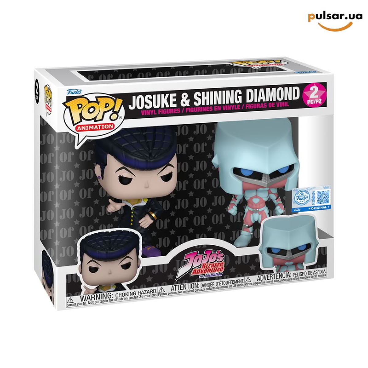 Виниловая фигурка &laquo;Funko POP! &bull; Funko exclusive &bull; &bull; JoJo's Bizarre Adventure ◉ Shining Diamond and Josuke Higashikata 2-Pack № --&raquo;
