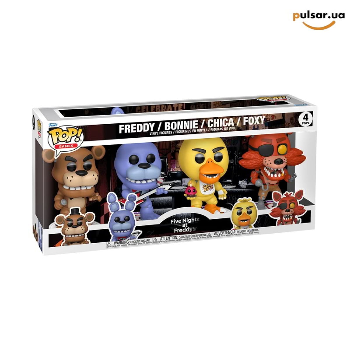 Виниловая фигурка &laquo;Funko POP! &bull;  &bull;  &bull; Five Nights at Freddy's ◉ Five Nights at Freddy&rsquo;s 4-Pack №--&raquo;