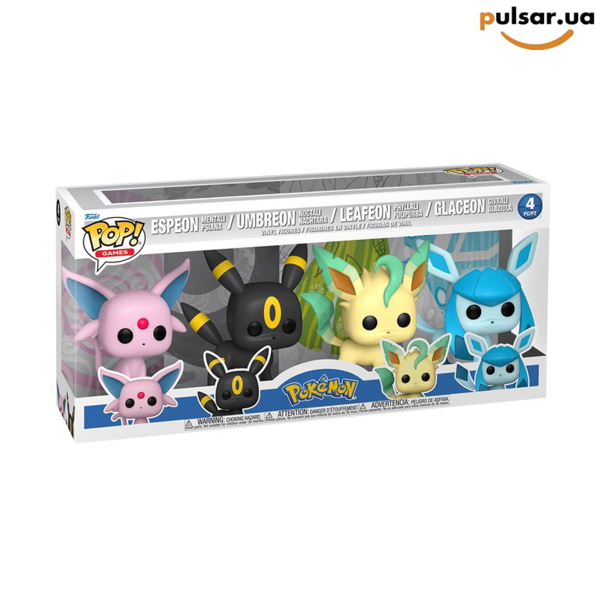 Виниловая фигурка &laquo;Funko POP! &bull;  &bull; Pok&eacute;mon ◉ Eevee (Elemental Evolutions) 4-Pack №--&raquo;