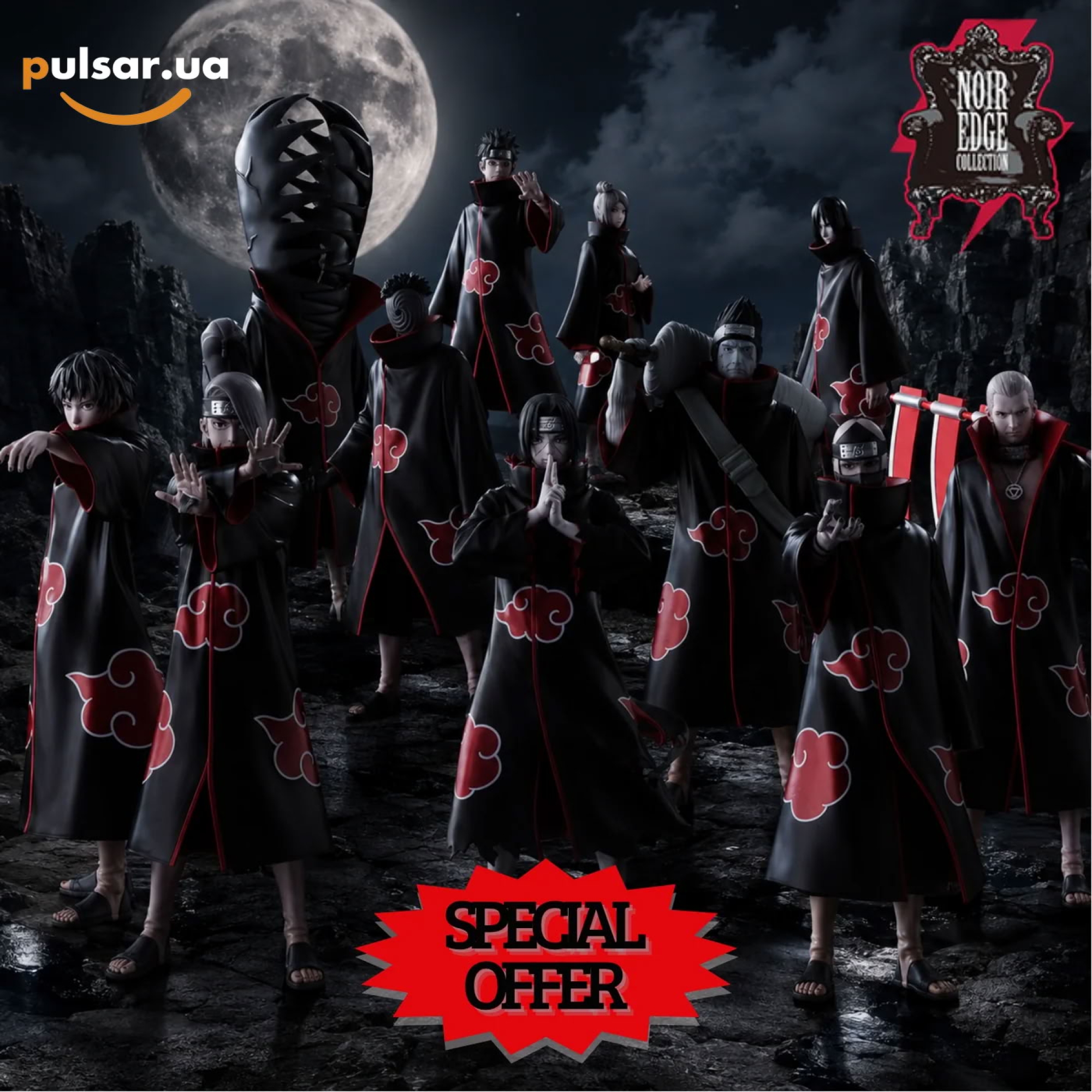 Оригинальная аниме фигурка &laquo;[Special Bundle] Naruto Shippuden Noir Edge Collection - Akatsuki Complete Set of 11 Types&raquo;