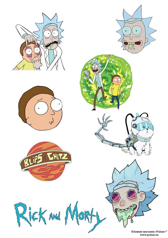 Стикеры Rick and Morty Tape 01