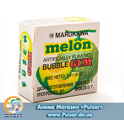 Жувальна гумка Marukawa BUBBLE GUM MELON FLAVOR зі смаком дині 5,4 гр., (4 кульки по 1,35 гр.)
