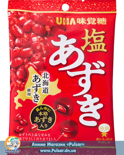 Конфеты [UHA taste sugar] Сладкие Японские красные бобы в глазури 100g