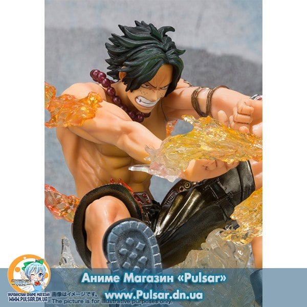 Оригинальная аниме фигурка One Piece - Figuarts ZERO Portgas D. Ace Battle ver. Fire Cross Special Color Edition