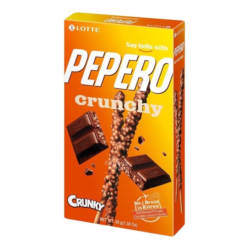 Палочки &laquo;Pepero Crunky в шоколадной глазури Lotte, 39 г&raquo;
