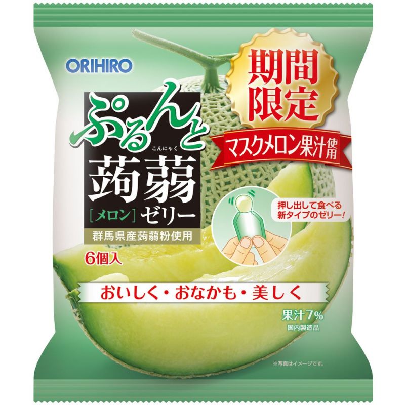 Желе из конняку со вкусом дыни Orihiro Jelly Melon