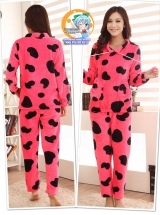 Пижама из флиса модель Cute Pink Cow Sport