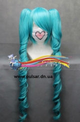 Косплей Парик Vocaloid/Miku Blue long (Бирюзовый) 90 см