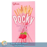 Палички Glico Pocky strawberry 1.98 oz ( Полуничний крем)