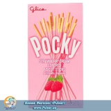 Палочки  Glico Pocky strawberry 1.98oz ( Клубничный крем)