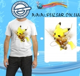 Футболка "Атака Титанов" "Покемон" модель  Survey Pikachu