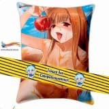 Прямоугольная Подушка в Аниме стиле 60 см  Spice and Wolf модель "Horo 18+"