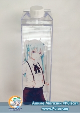 Бутылка "Milk Bottle"  Hatsune Miku and Vocaloid (Мику Хацунэ и Вокалоид) вариант 01