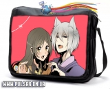 Сумка со сменным клапаном  "Очень приятно, Бог" (Nice to Meet You, Kami-sama | Kamisama Hajimemashita) - Red love