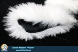Белые  Неко ушки на обруче модель Maxi Woolliness