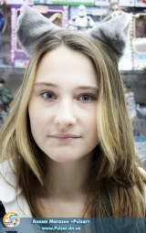Серые Неко ушки на обруче модель Gray mall