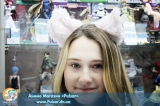 Білі Неко вушка на обручі модель Shorn