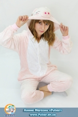 Кигуруми (Пижама в стиле аниме) "Pinky Piggy"