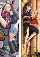 Дакимакура (подушка для объятий)  150 см &laquo;Lycoris Recoil Nishikigi Chisato & Inoue Takina&raquo; tape 2