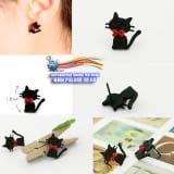 сережки в стилі K-POP модель Black Kitty