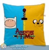 Подушка в комікс стилі 45 см Adventure Time модель " Mad Colors"