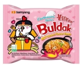 Корейская лапша &laquo;Samyang Buldak Carbonara со вкусом острой курицы в сливочном стиле 130 г&raquo;
