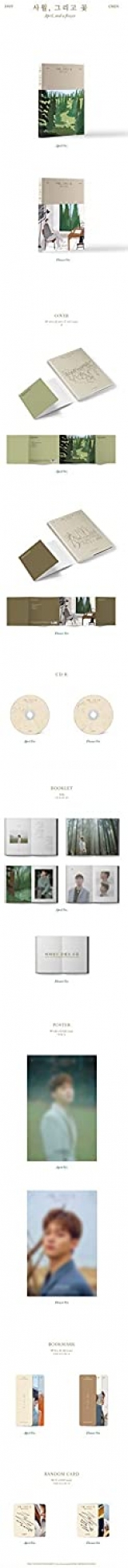 Официальный CD EXO Chen - [April, And A Flower] 1st Mini Album Random Version CD+Booklet+1p PhotoCard+BookMark+Tracking K-POP Sealed