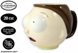 Фірмова скульптурна чашка  Rick and Morty – Morty Smith Coffee Mug [WHITE BLACK MOLDED 16oz] Ceramic Anime Mug, Tea Mug, Science Fiction Anime Mug, Sanchez Face Molded Mug (OFFICIALLY LICENSED