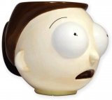 Фирменная скульптурная чашка Rick and Morty &ndash; Morty Smith Coffee Mug [WHITE BLACK MOLDED 16oz] Ceramic Anime Mug, Tea Mug, Science Fiction Anime Mug, Sanchez Face Molded Mug (OFFICIALLY LICENSED