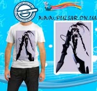 Футболка в стилі аніме "Black Rock Shooter Dead Master"