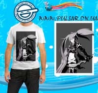 Футболка в стилі аніме "Black Rock Shooter Black Devil Girl "