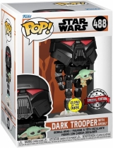 Виниловая фигурка «POP Funko Star Wars: The Mandalorian Dark Trooper with Grogu»