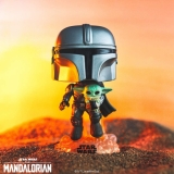 Виниловая фигурка «Funko Pop! Star Wars: The Mandalorian - Mandalorian Flying with The Child»