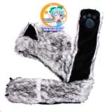 Зверошапка (SpiritHood) модель Grey White Wolf