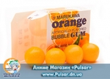 Жевательная резинка Marukawa BUBBLE GUM ORANGE FLAVOR со вкусом апельсина 5,4 гр., (6 шариков по 1,35 гр.)